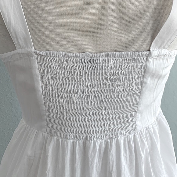 Rails White Violet Tiered Cotton Voile Midi Dress - Picture 12 of 16